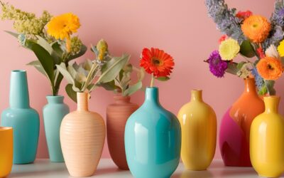 Fleur je interieur op met gekleurde vazen